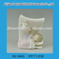 New arrival white porcelain hanging owl for home decoration